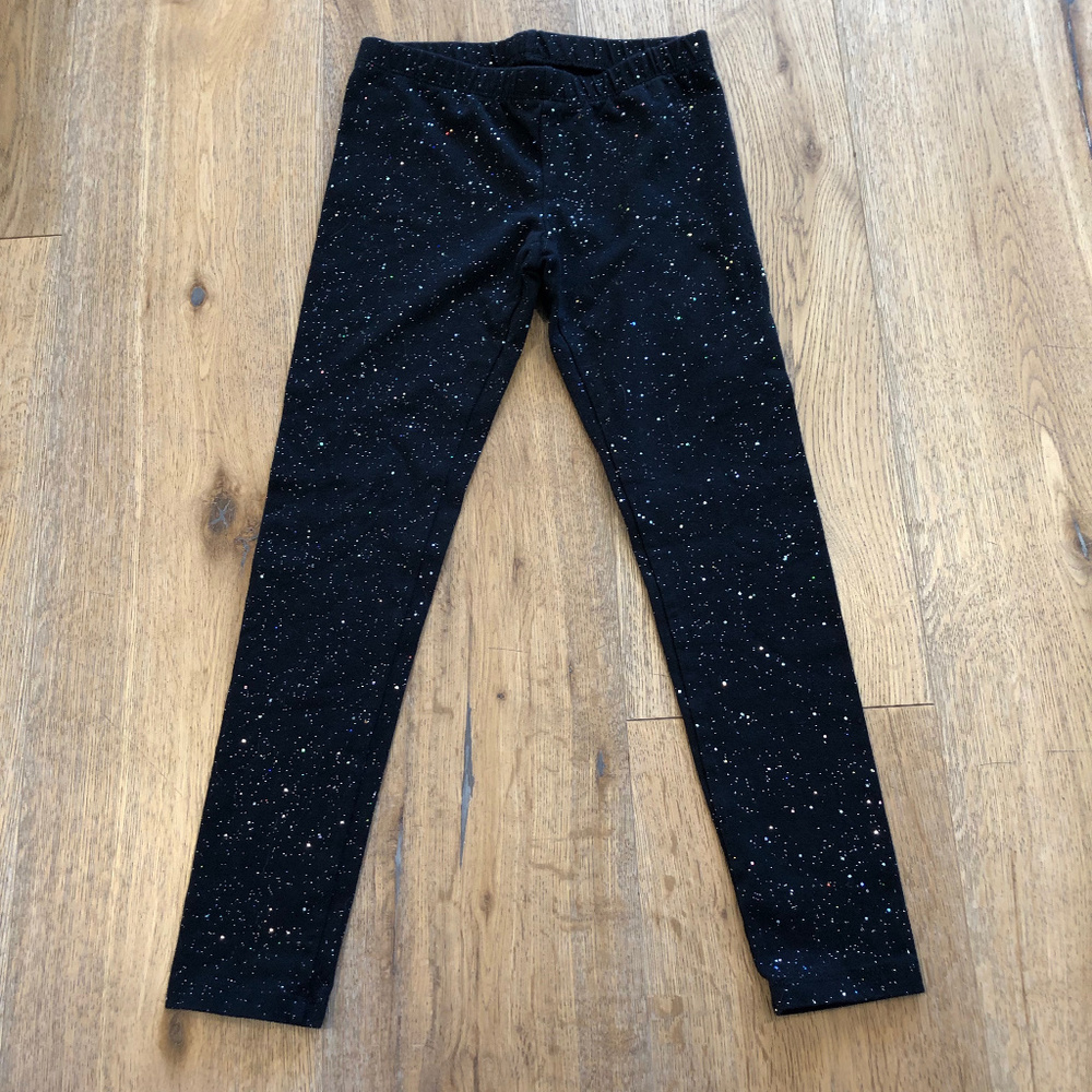 🦊 Cat & Jack Glitter Speck Black Leggings